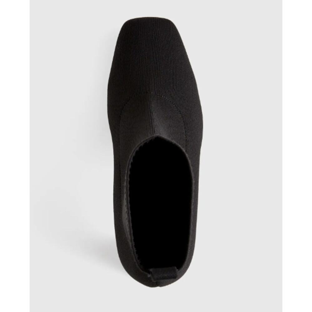 Quince Eco Knit Heeled Bootie Black Size 8 NEW NWOB - Picture 4 of 4